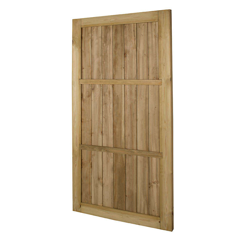 Forest 3' x 6' Featheredge Pressure Treated Wooden Side Garden Gate (0.92m x 1.8m) Technical Drawing