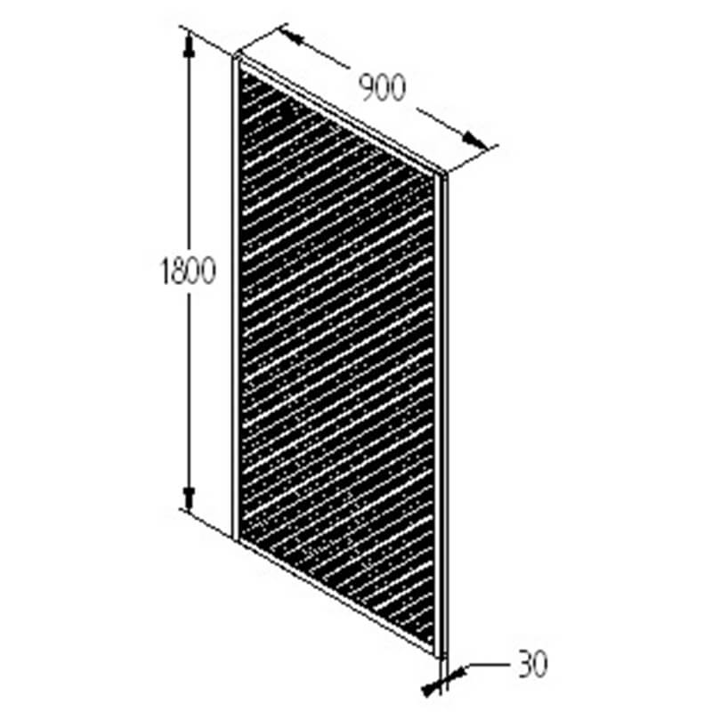 Forest 5'11" x 2'11" Wisley Diamond Lattice Trellis Panel (1.8m x 0.9m) Technical Drawing