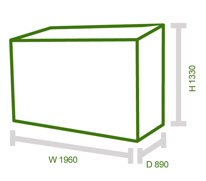 6x3 Trimetals Anthracite 'Protect.a.Cycle' Secure Garden Bike Storage Technical Drawing
