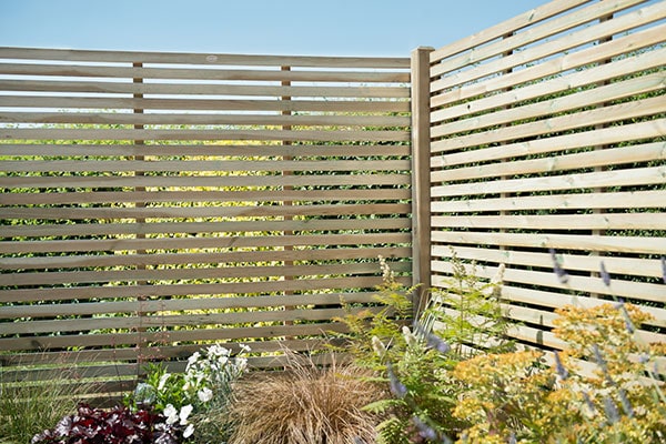 Forest 6' x 6' Pressure Treated Contemporary Slatted Fence Panel (1.8m x 1.8m)
