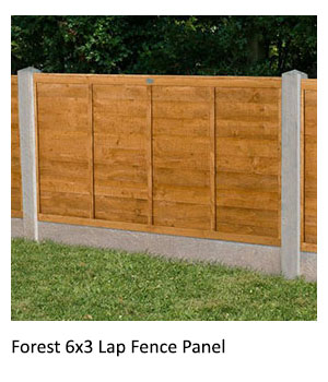 The Forest 6x3 Lap Fence Panel