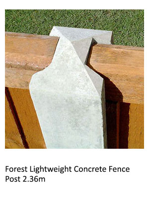 Forest Lightweight Concrete Fence Post 2.36m