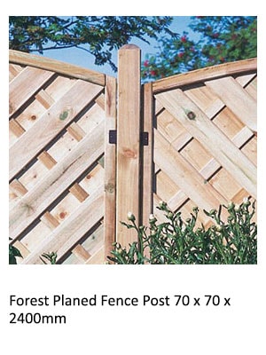 Forest Planed Fence Post 70 x 70 x 2400mm 