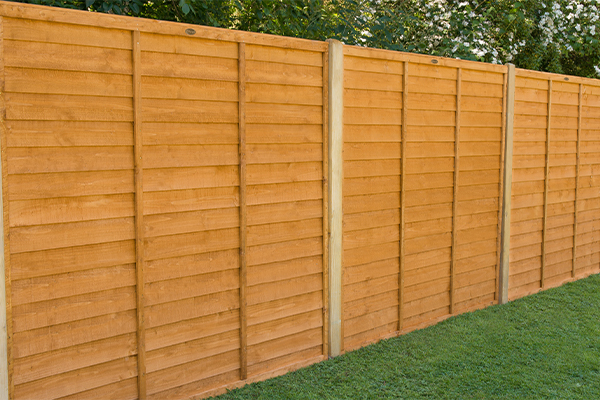a run of dip treated fencing