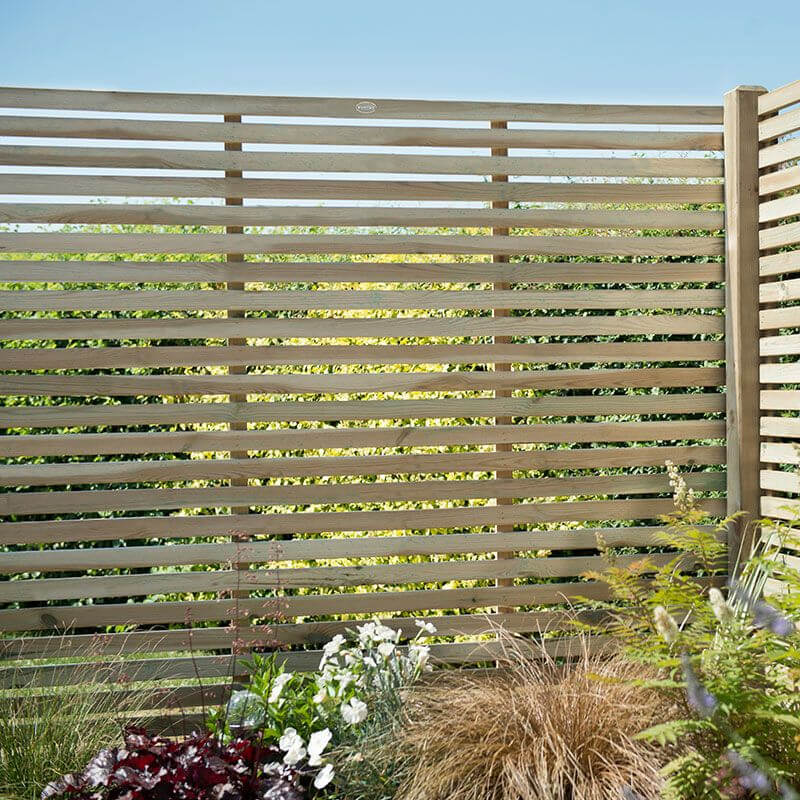 one of our garden screening ideas is to use 6x6 Pressure Treated Slatted fence Panels
