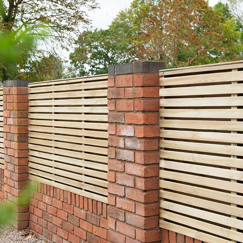 A shorter fence panel that is ideal for adding a fence on driveway