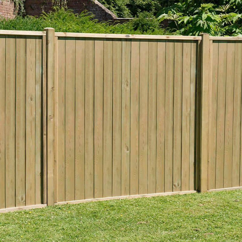 a wooden tongue & groove fencing panel