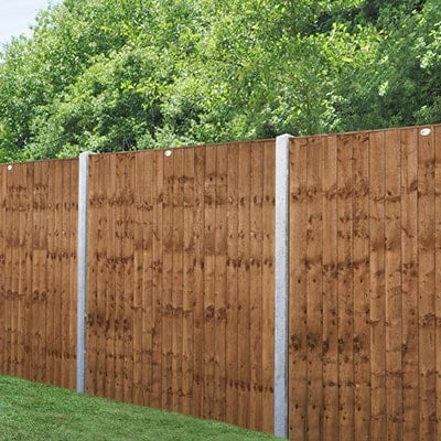 6x6 brown vertical closeboard fence panels