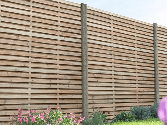 double slatted fencing