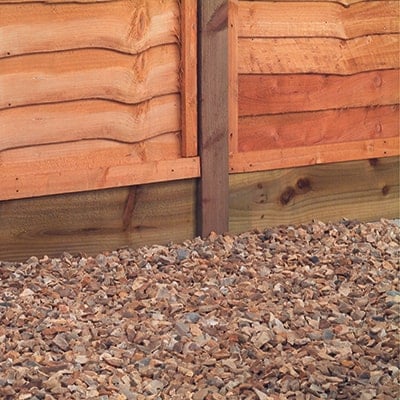 Fence panels, fence post and gravel board