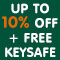 Up to 10 percent off plus free keysafe