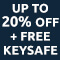 Save up to 20 percent off plus free keysafe